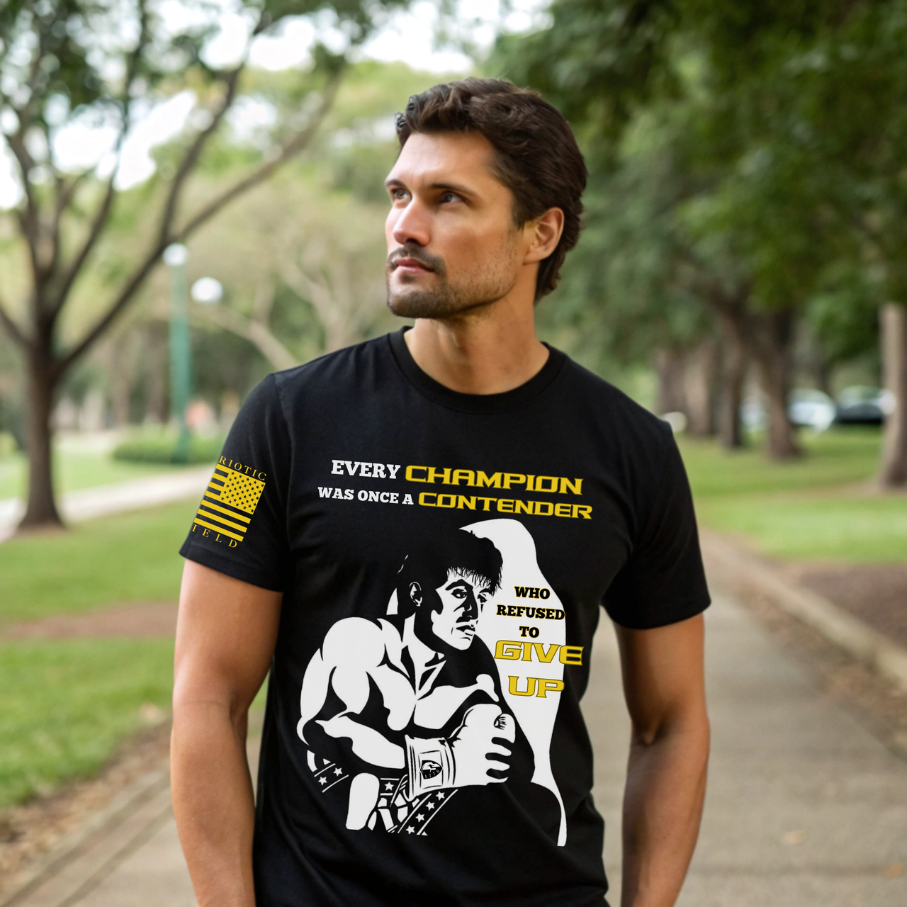 Motivational Warrior Tee – Strength, Grit, and Determination