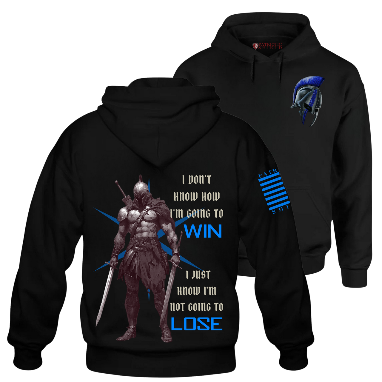 Relentless Grit Hoodie – a patriotic and warrior mindset inspired hoodie for fighters