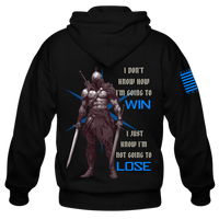 Thumbnail for Back view of the Relentless Grit Hoodie – showcasing the warrior design of perseverance and strength.