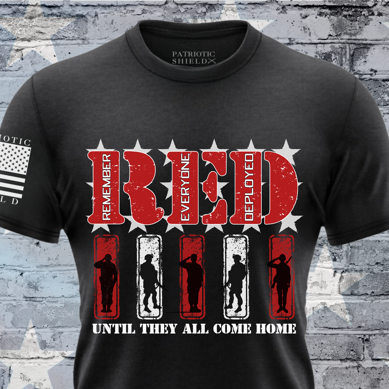 Remember Everyone Deployed Shirt - Patriotic R.E.D. Tee honoring  our military Warriors