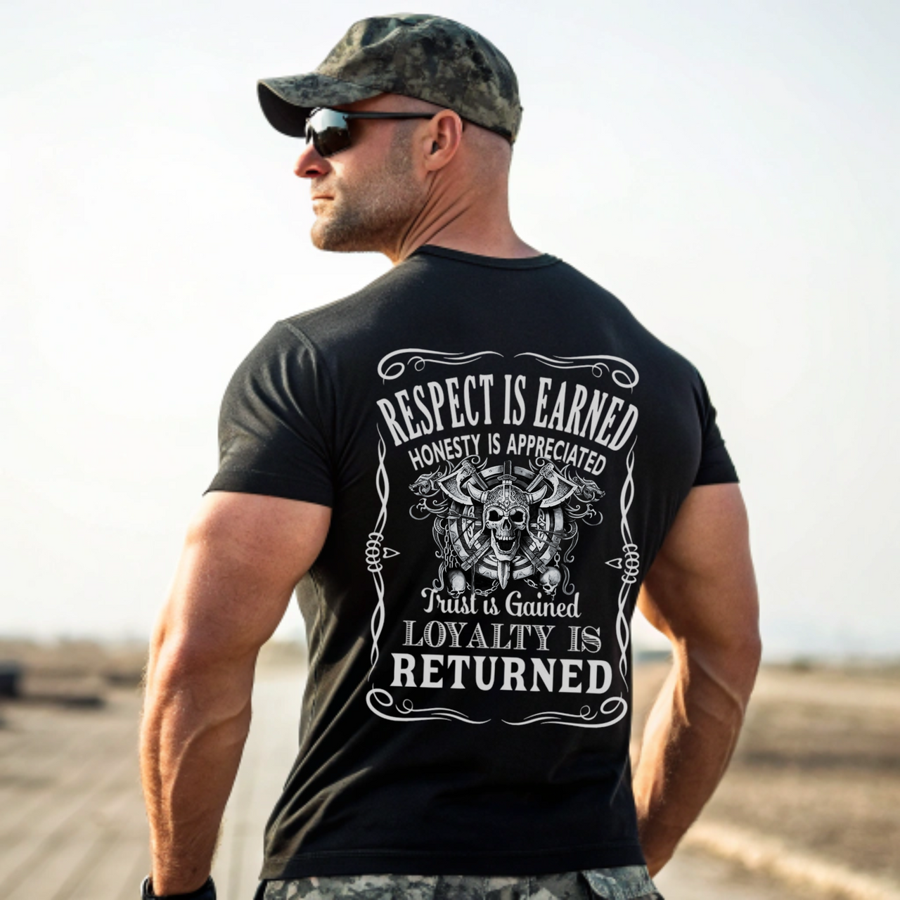 Men’s Motivational warrior T-Shirt - Earn Your Respect