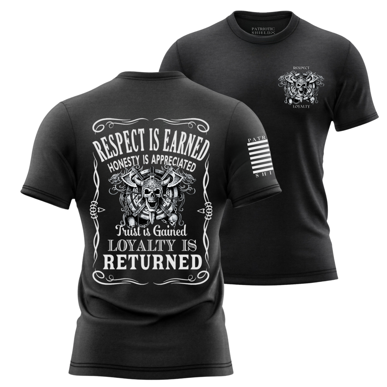 Work out gear, Gym, Tactical, and Everyday Wear - Respect Is Earned viking warrior inspired Tee