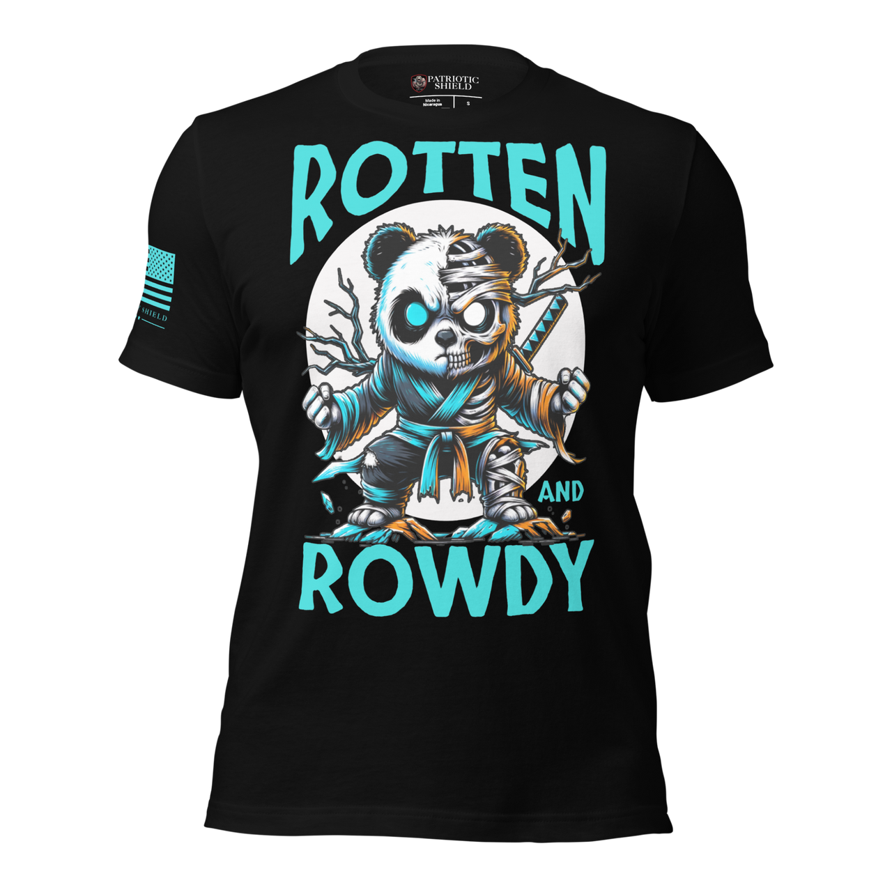 Patriotic Rotten & Rowdy Shirt for hell raising patriots. black