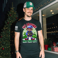 Funny Christmas elf T-shirt with Elf Around and Find Out slogan