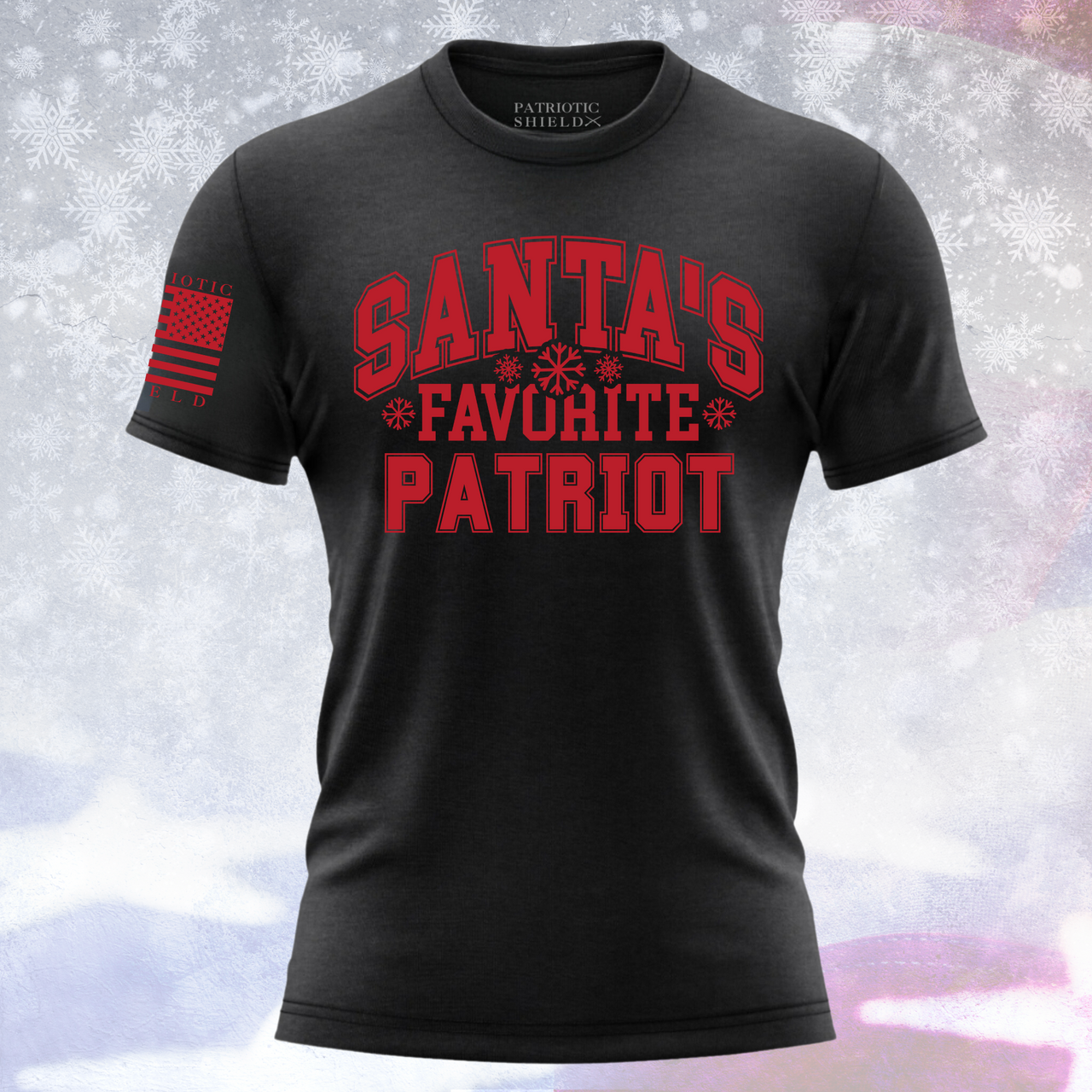 Santa’s Favorite Patriot T-Shirt - Christmas USA Pride