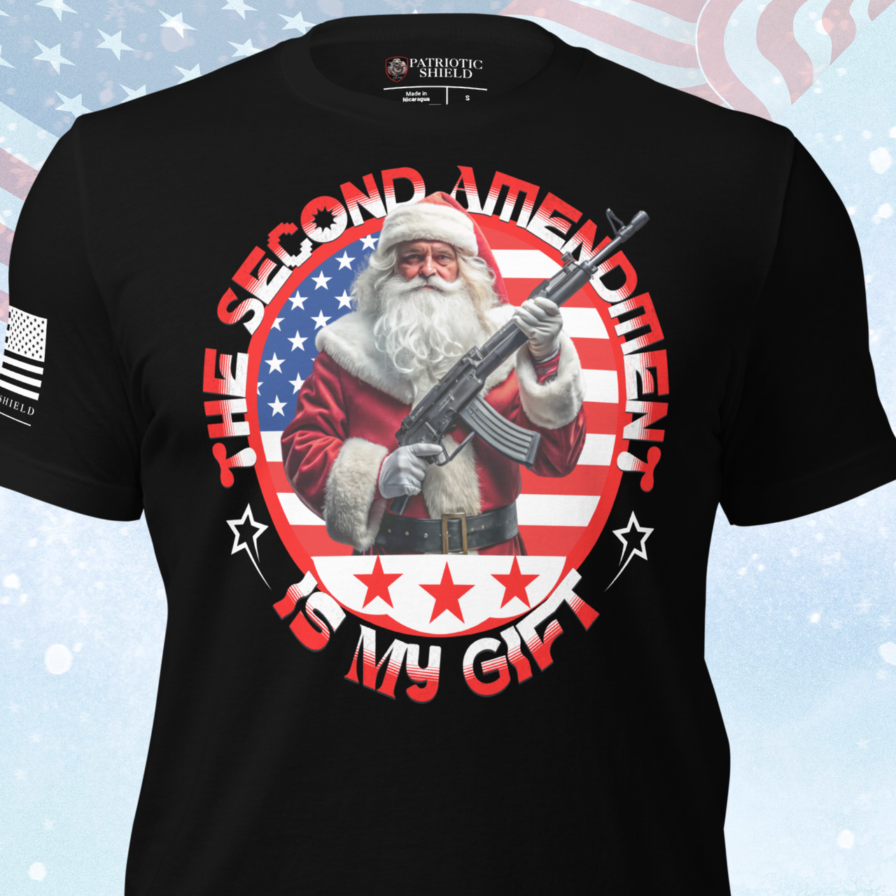 Santa’s Locked and Loaded Christmas Shirt – Patriotic Pro 2A holiday tee