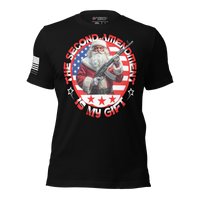 Santa with Gun Christmas Shirt – Veteran Owned Patriotic Apparel for freedom loving patriots. black