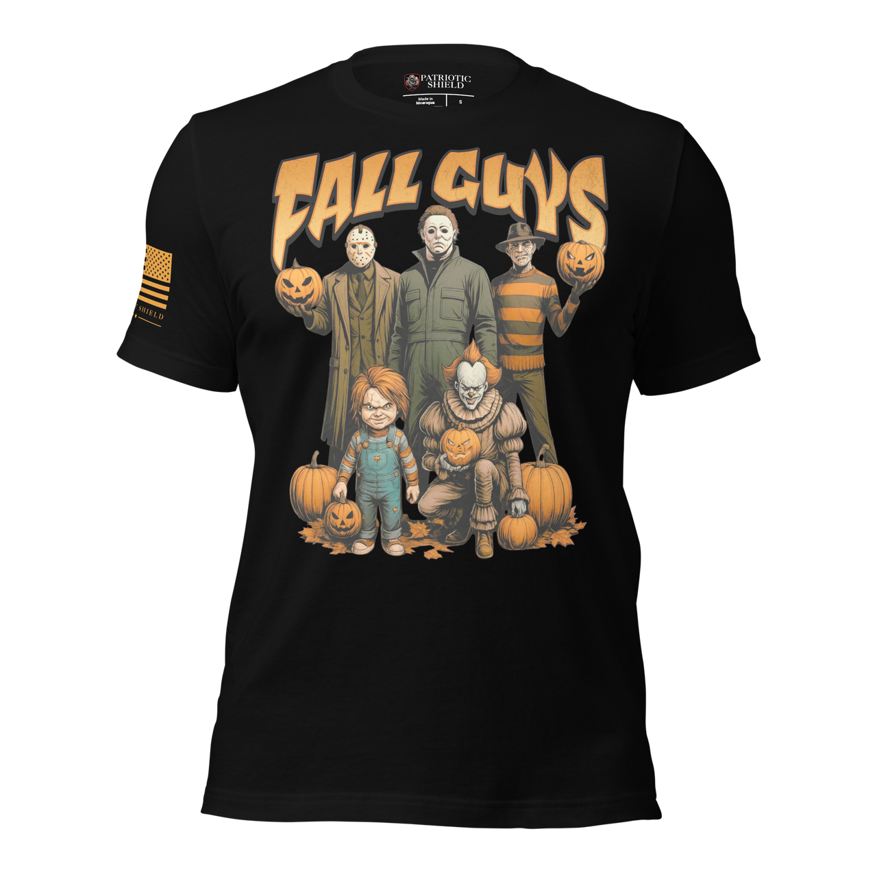 scream team horror comedy Halloween shirt for freedom fun loving patriots. black