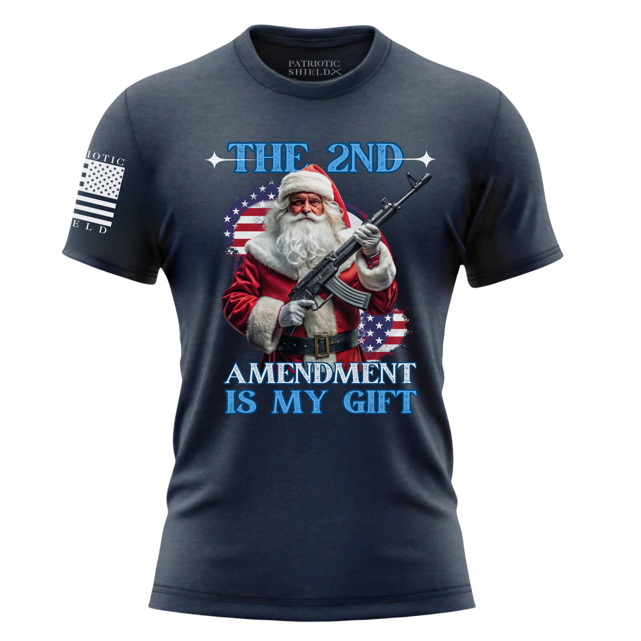 ro-Gun Holiday Shirt - Celebrate the Season with 2A Spirit. navy