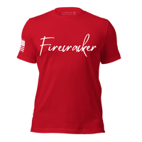 Thumbnail for This 4th of July, light up festivities in the Sexy Firecracker Women's T-Shirt in Red.