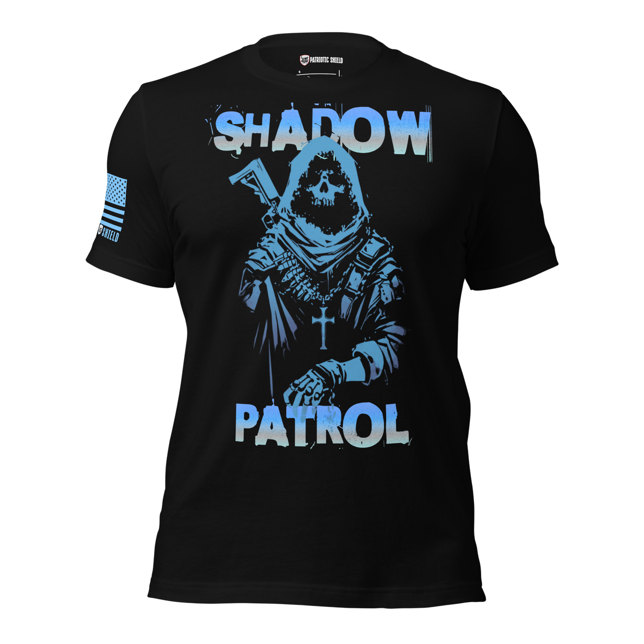 Dark tactical Shadow Patrol shirt for patriotic men and women