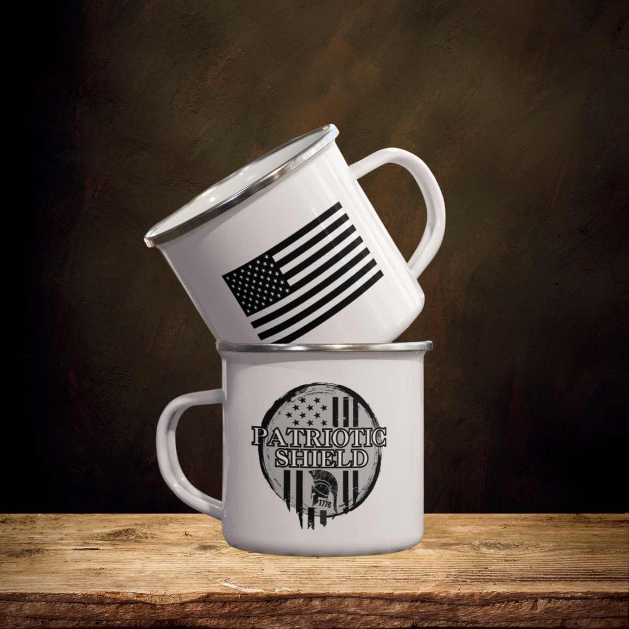 rugged patriotic mug for American warriors
