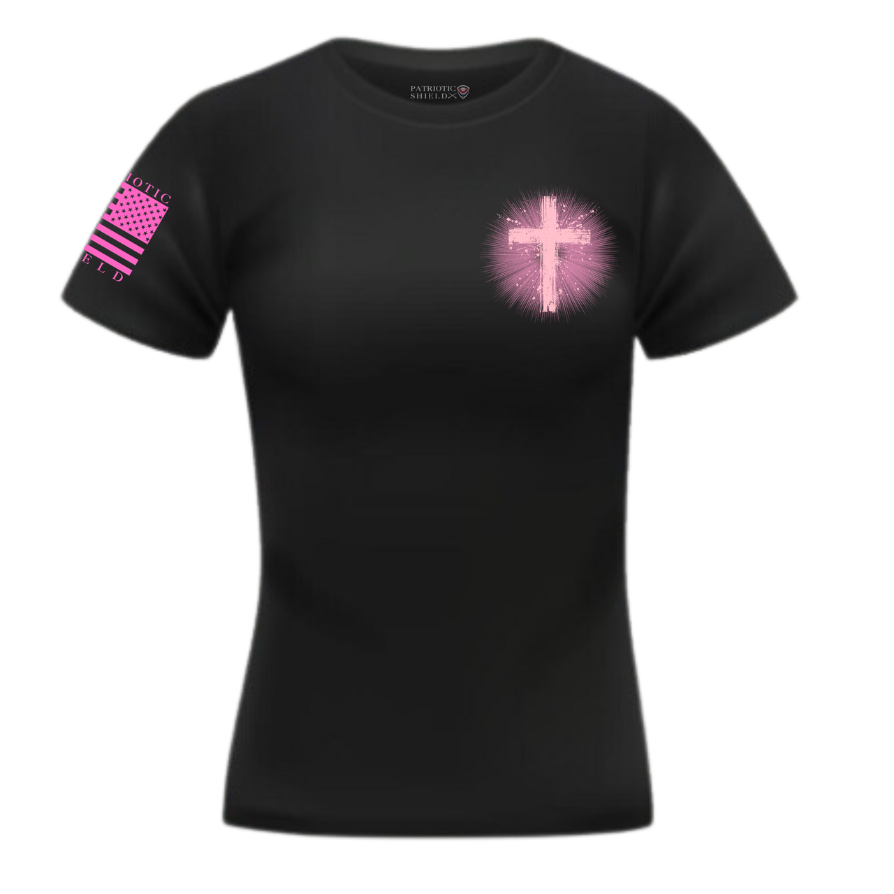 Comfortable Shield Maiden Warrior T-Shirt for women of courage and faith.