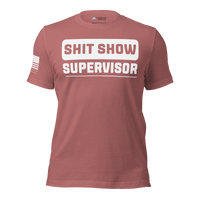Thumbnail for Shit show supervisor funny mom life tee. mauve