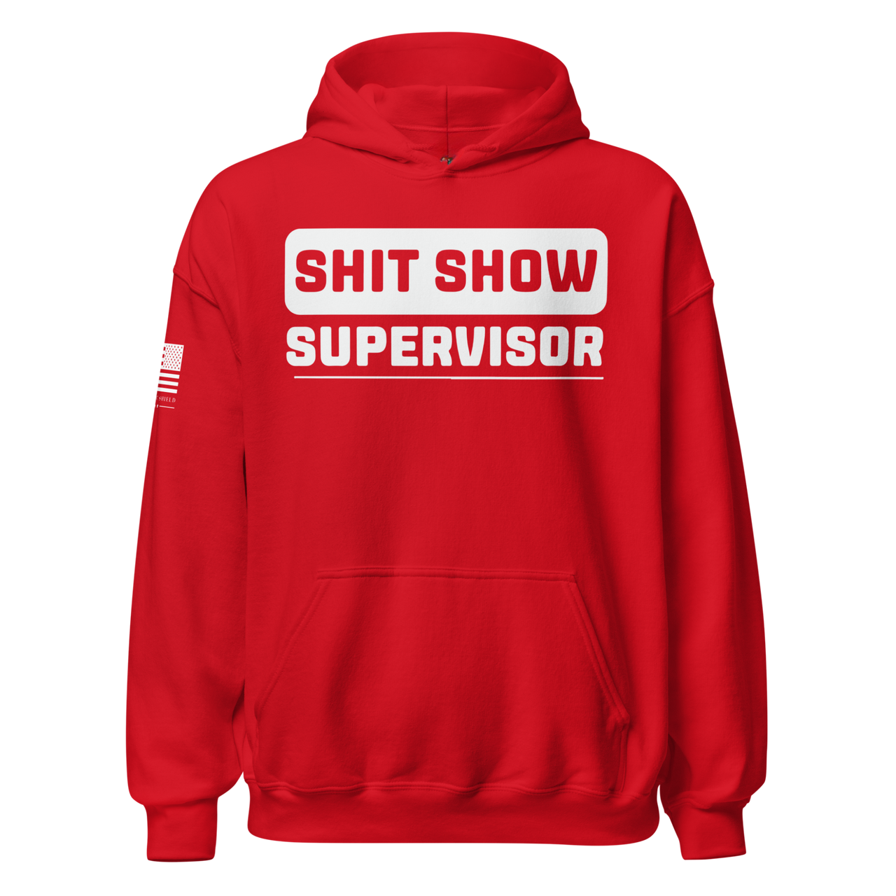 Shitshow Supervisor Hoodie Gift for Moms and Boss Ladies. red