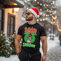 Snitches get stitches elf on the shelf holiday tee