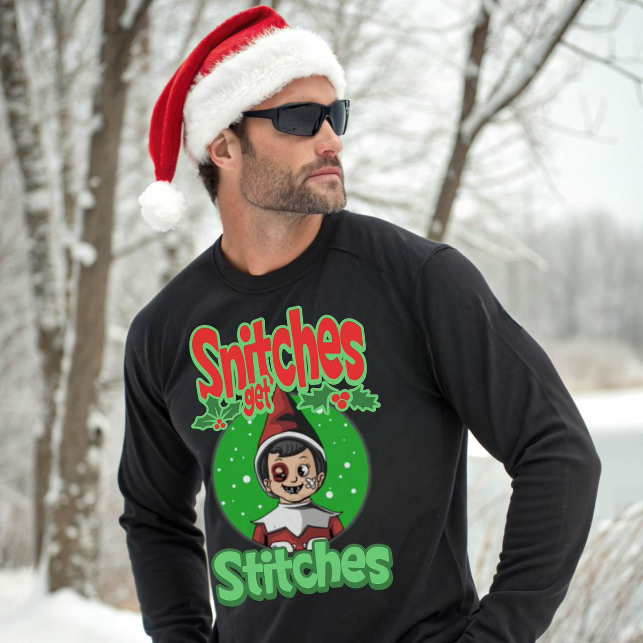 silence-the-elf-funny-christmas-long-sleeve-shirt
