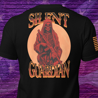 Silent Guardian t-shirt with warrior inspired graphic design