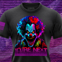 Sinister clown horror t-shirt scary Halloween patriotic apparel