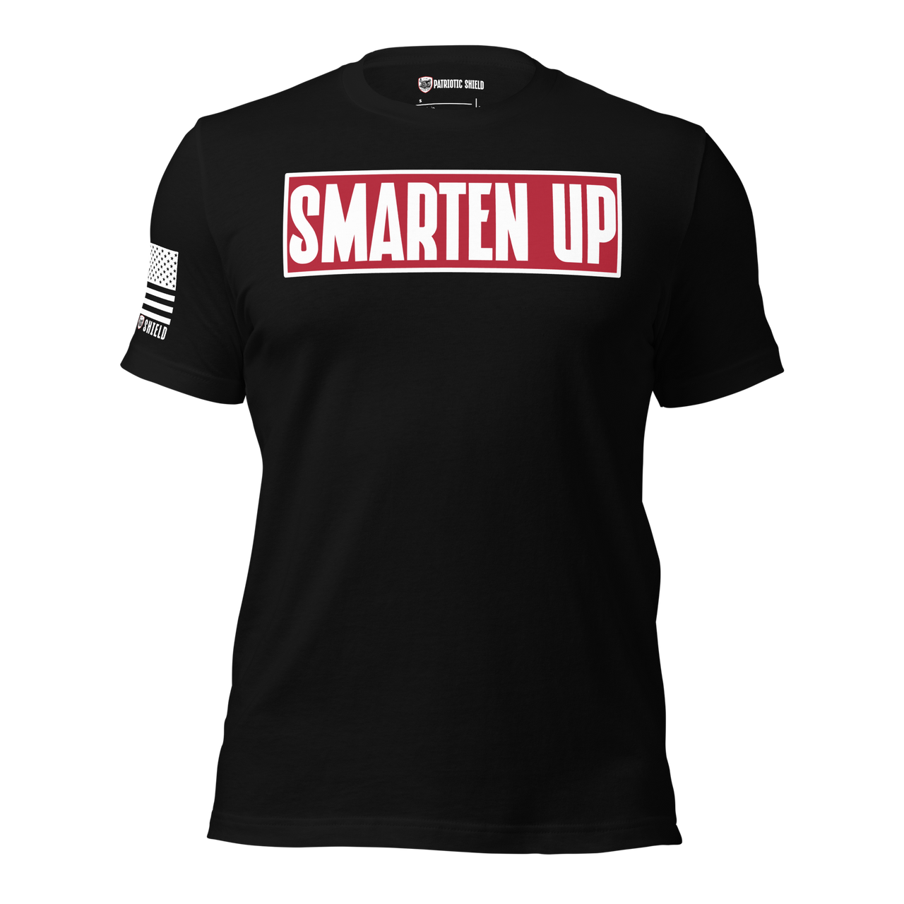 Premium cotton smarten up graphic t-shirt. black