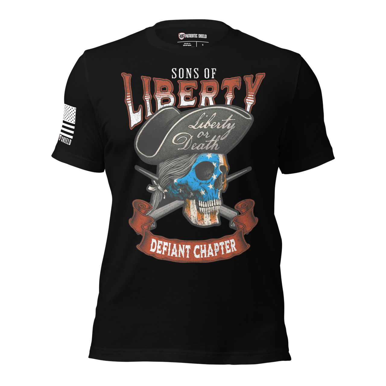 Sons of Liberty t-shirt liberty rebellion USA history. black