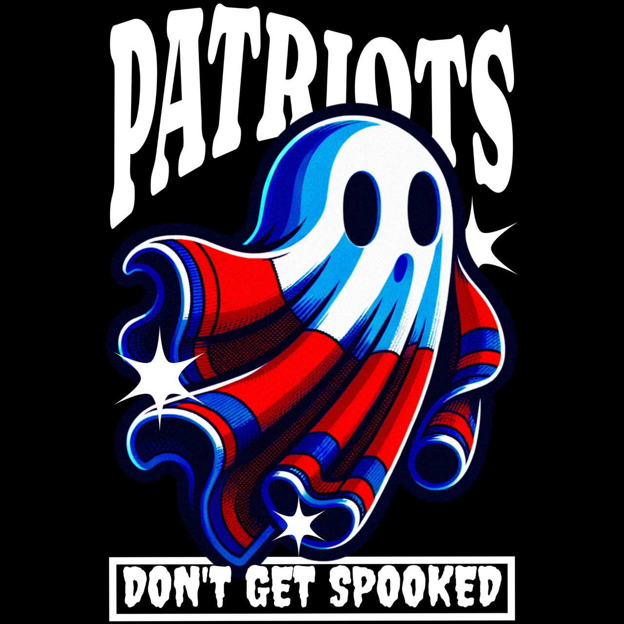 Halloween shirt with red white and blue ghost for freedom loving patriots