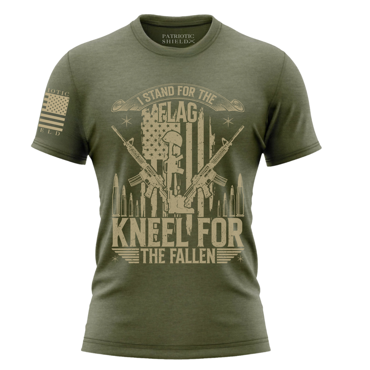 Military Pride T-Shirt for patriots - Support Our Troops. military green