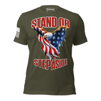 Stand Strong T-Shirt for American loving patriots. military green