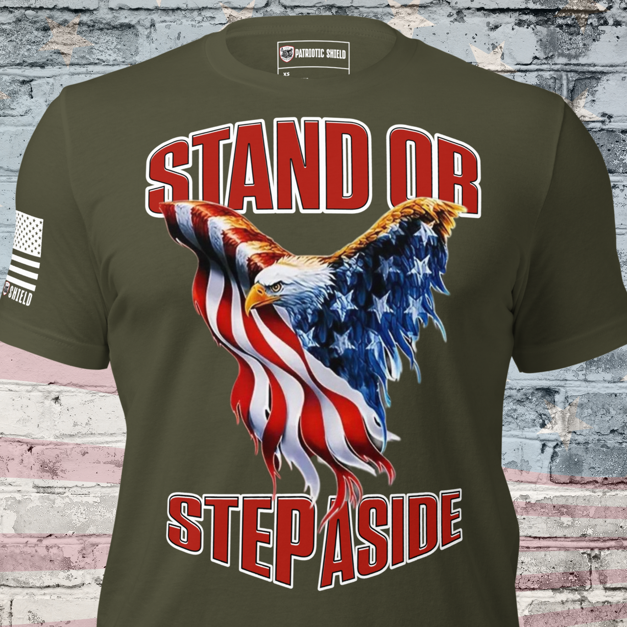 STAND STRONG t-shirt patriotic American defiance apparel