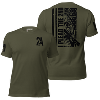 Comfortable pro-2A shirt for patriots. Military Green