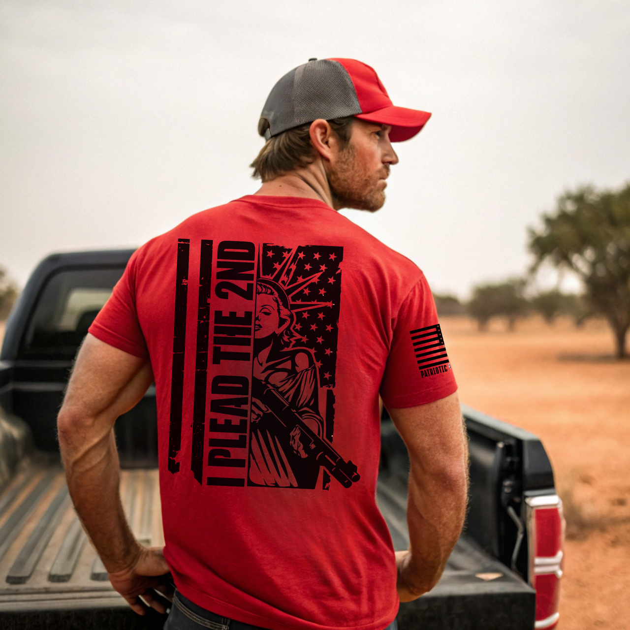 Pro-gun patriotic shirt with bold 2A design