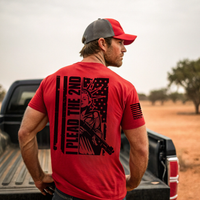 Pro-gun patriotic shirt with bold 2A design