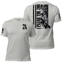 American patriot and gun rights t-shirt. Heather Athletic