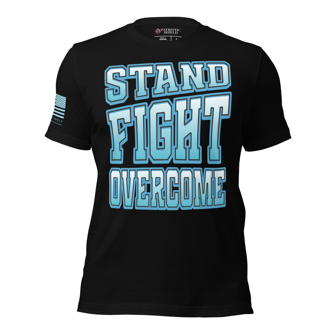 Bold Stand and Fight Tee for Veterans and Patriots. black