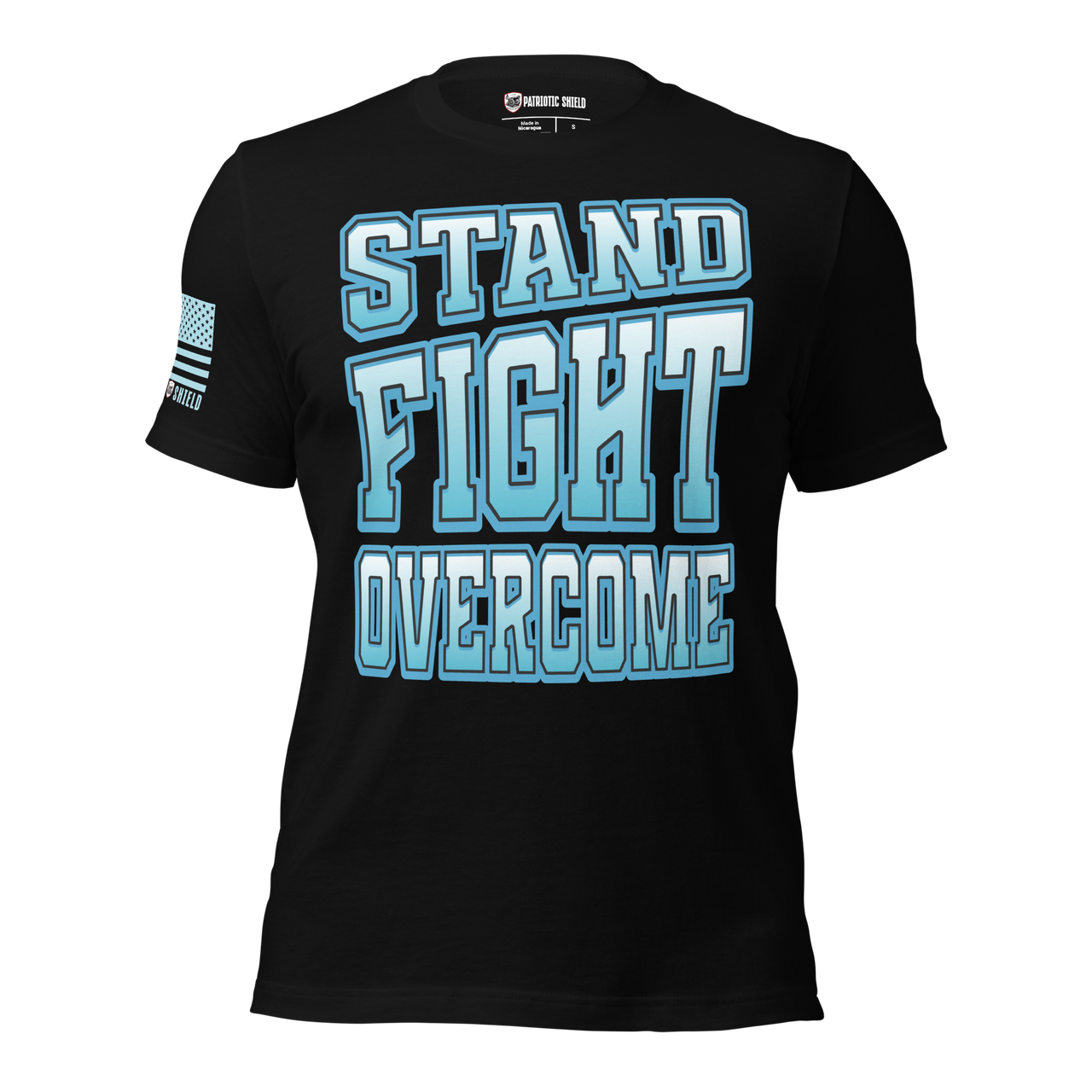 Bold Stand and Fight Tee for Veterans and Patriots. black