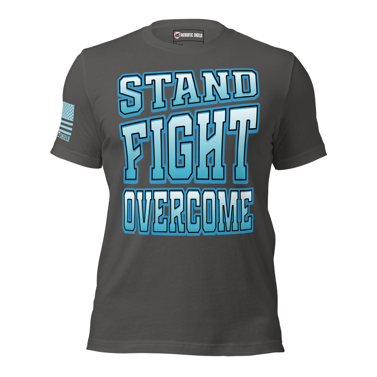 Tough Defiant American Flag Shirt for Everyday Warriors. asphalt