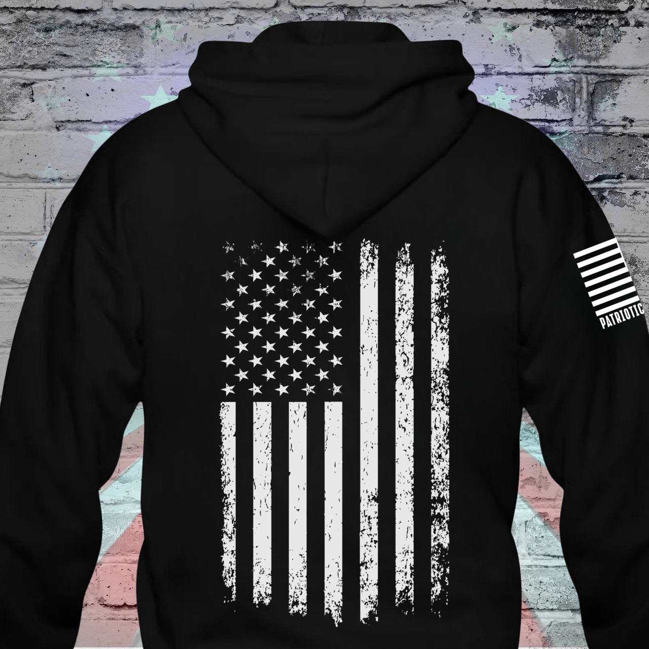 Star Spangled Banner Hoodie Patriotic American Apparel