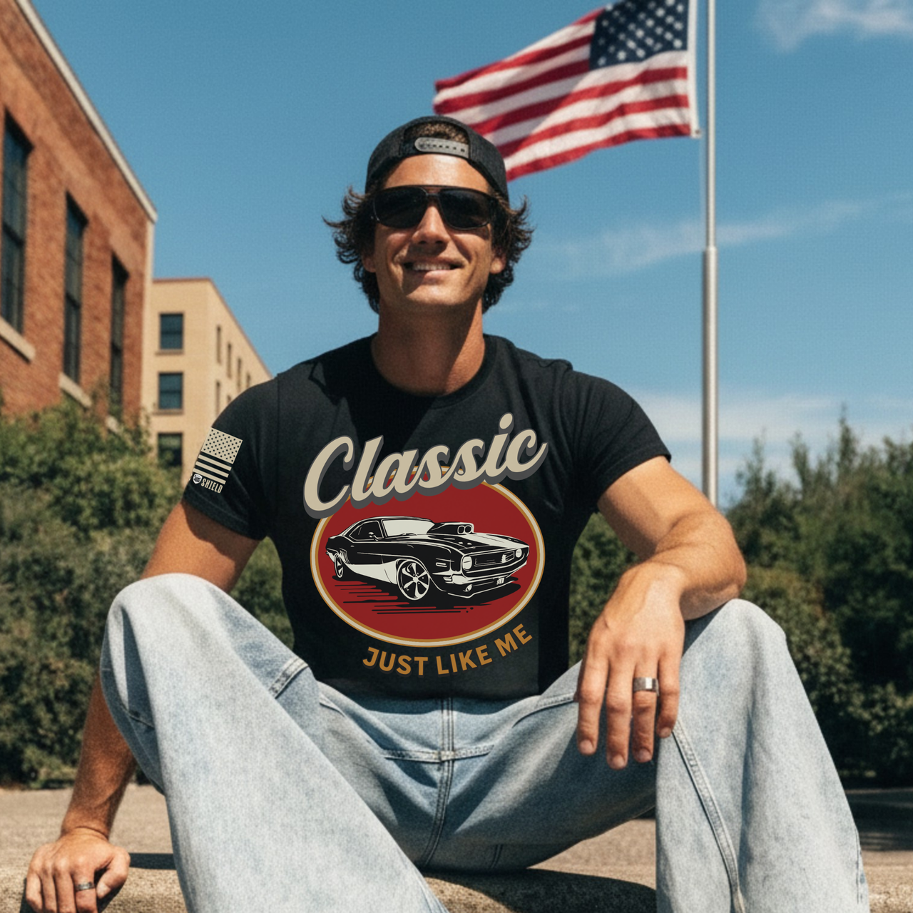 still a classic t shirt muscle car dad tee