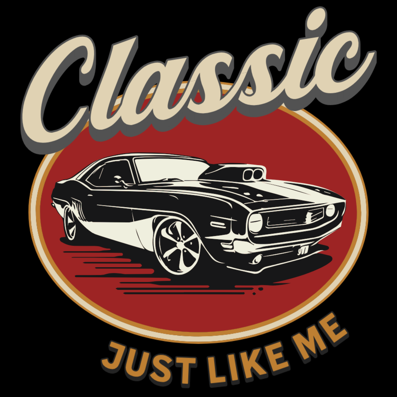 mens graphic tee still a classic just like me