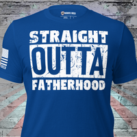 Straight Outta Fatherhood T-Shirt for patriotic dads