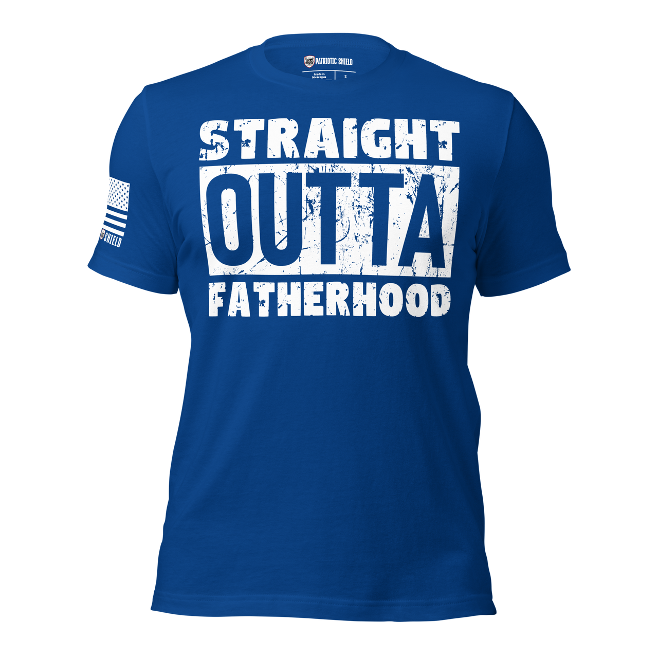 Patriotic Dad life t-shirt with classic and comfortable fit. true royal