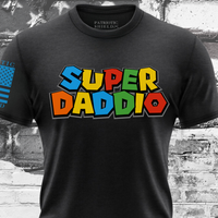 Thumbnail for Best Gift for Patriotic Dads - Super Daddio T-Shirt for Fatherhood Champions