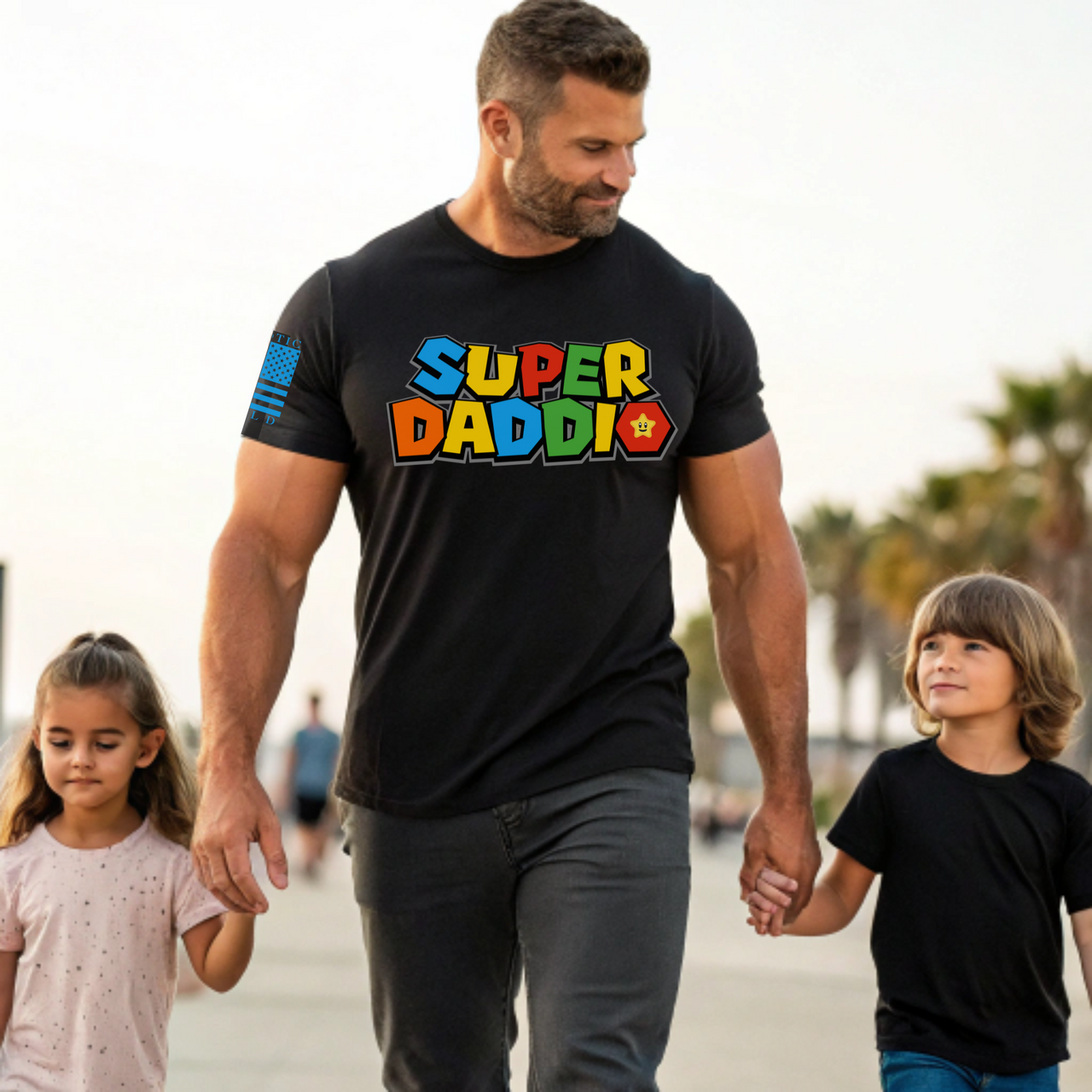 Funny Father’s Day T-Shirt - Super Daddio Design for your special patriot Dads