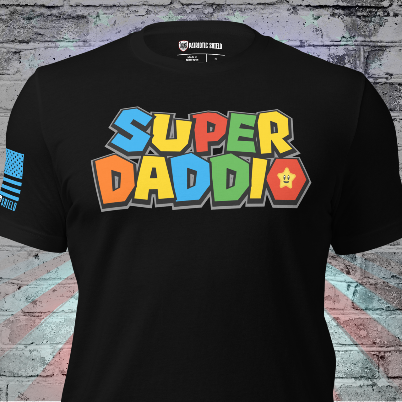 Soft & Comfortable USA Dad Shirt - Super Daddio Game-Inspired Tee.