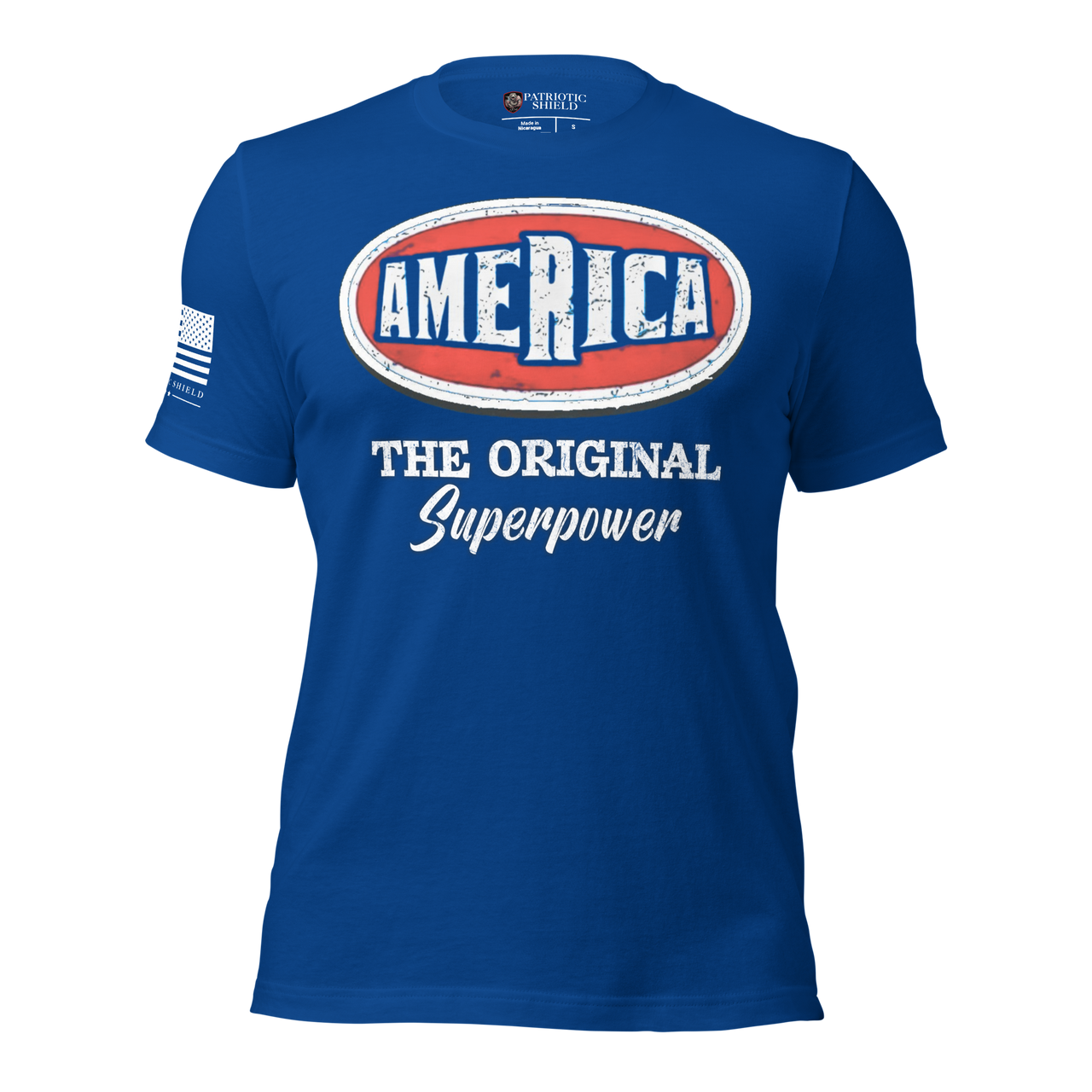 america the original superpower pro freedom patriotic apparel. true-royal