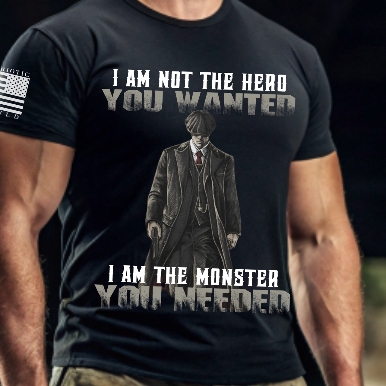 Black Graphic T-Shirt - Hero vs. Monster, something that all warriors must accept.