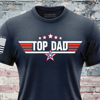 Thumbnail for Top Dad T-shirt with Top Gun-inspired logo for the patriotic father's