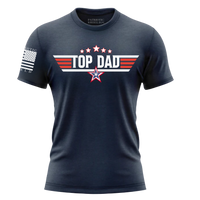 Thumbnail for Comfortable and stylish Top Dad T-shirt for cool, freedom, USA-loving dads. Navy shirt