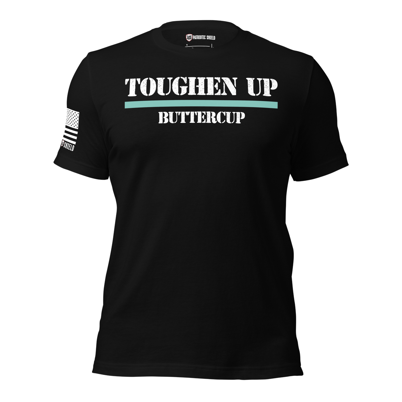 Motivational grit and discipline, patriotic apparel. black