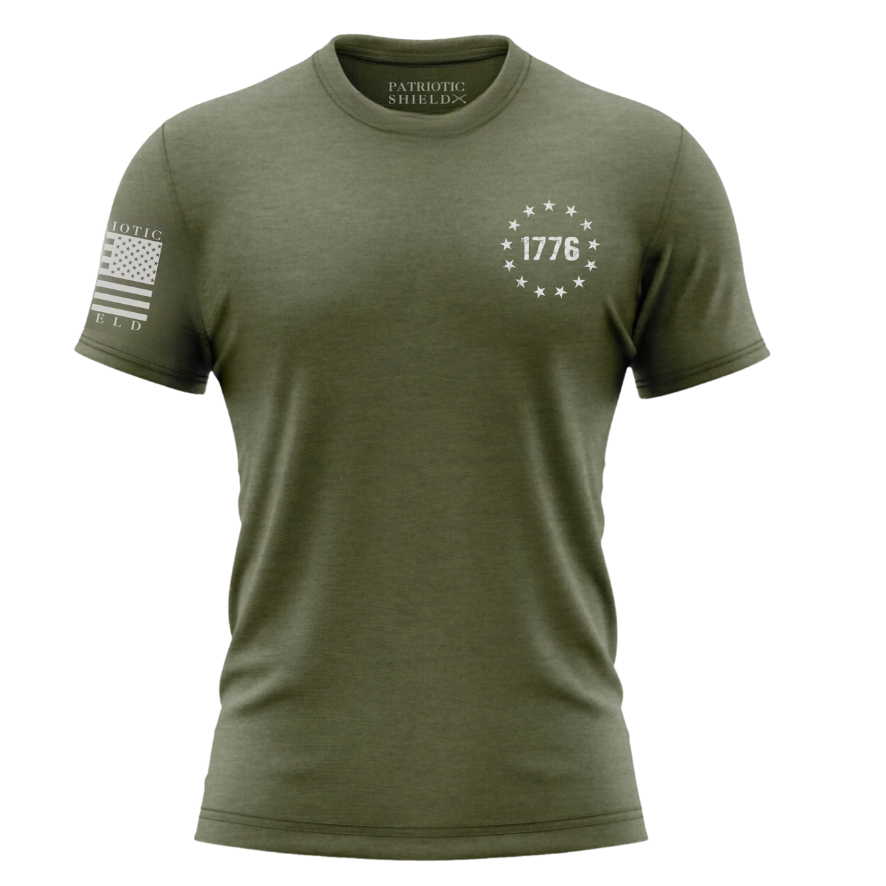 1776 Inspired Shirt - Protect American Values. military green